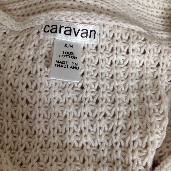 Caravan Short Sleeve Button Front Sweater Vest - Picture 6 of 8